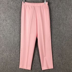 Donnkenny Pants 10P Petite Women's Pull On Stretch Pink 100% Polyester